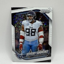2025 Panini Prizm 🏈 - Jeffery Simmons #268 - White Disco PRIZM 🕺 TITANS
