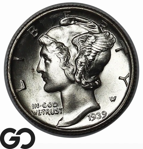 1939-D Mercury Dime, Full Split Bands, Premium Quality Superb Gem BU++ FSB