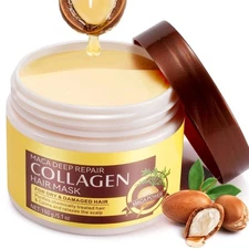 Collagen Hair Mask, Collagen Hair Treatment for Dry Damaged Hair, Deep Repair Co
