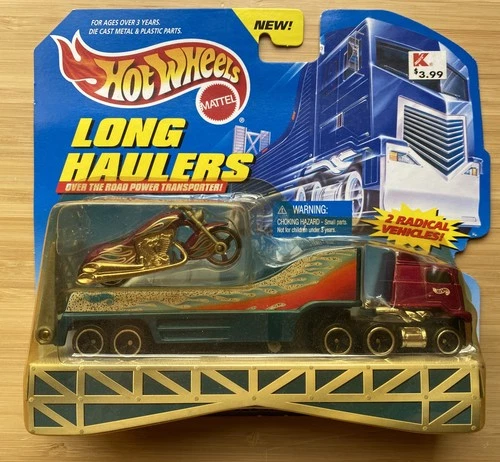 VINTAGE HOT WHEELS LONG HAULERS TRUCK AND MOTORCYCLE RARE NO RESERVE AUCTION