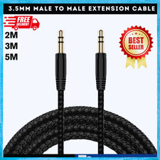 2M to 5M Headphone Aux Cable Audio Lead 3.5mm Jack to Jack Stereo PC Car Male