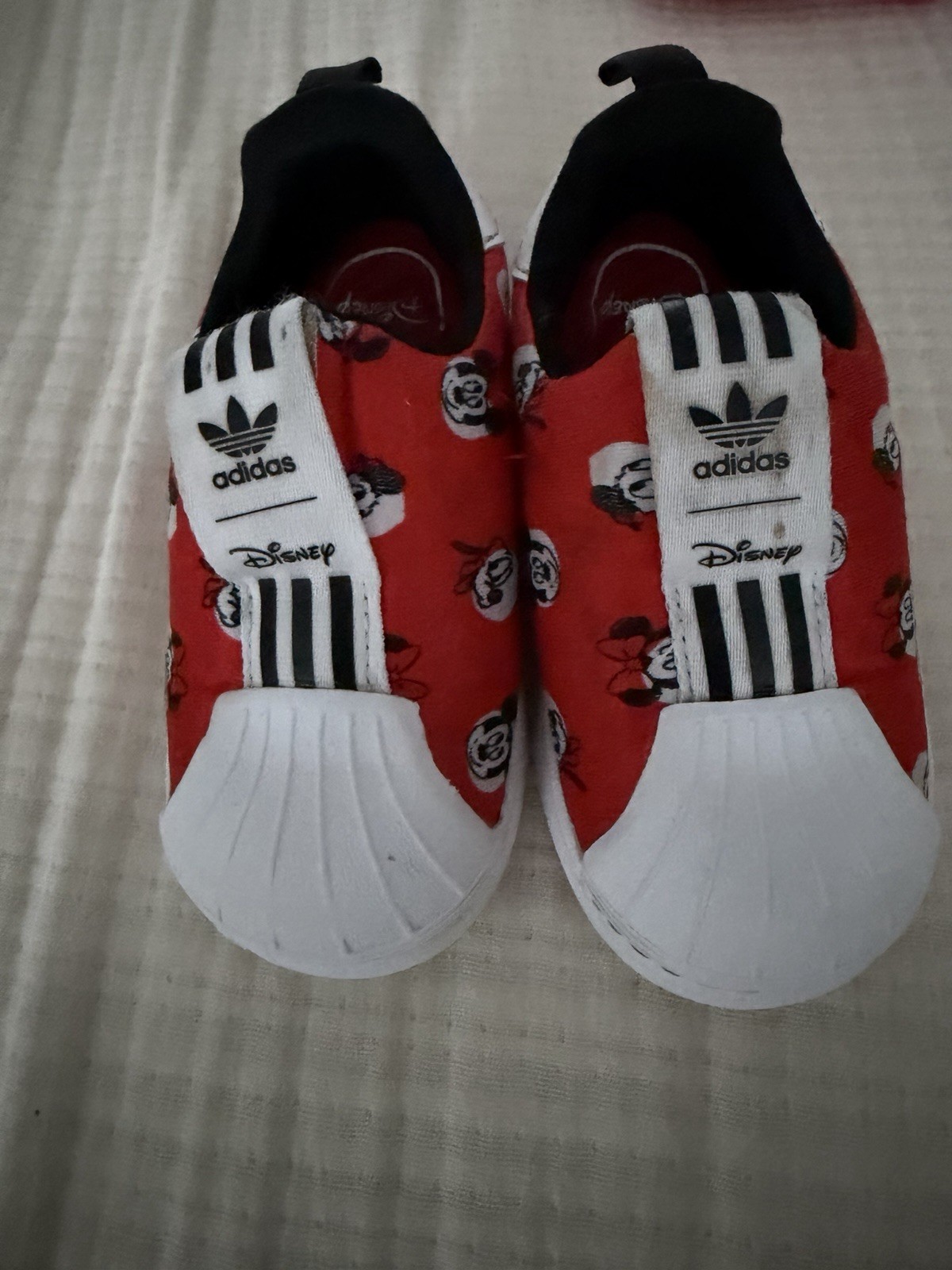 Adidas Superstar Size 6c Mickey Slip On Toddler Shoes