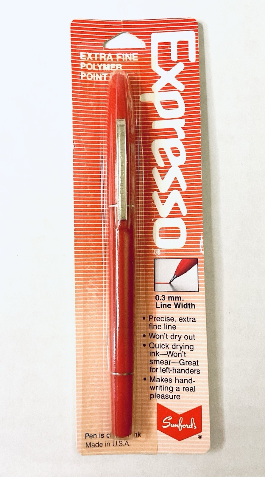 1970&rsquo;s Sanford&rsquo;s Expresso Polymer Point Red Pen NOS Seal
