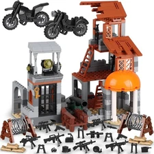 Finger Rock Military Base Building Block Set, WW2 Army War Accessories Kits,... 