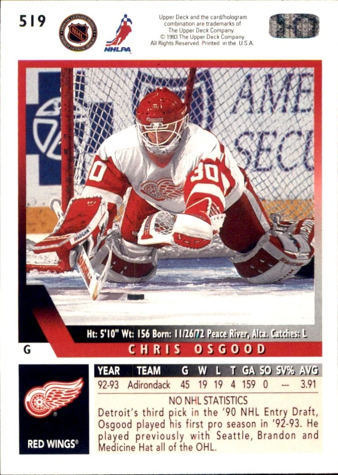 1993-94 UPPER DECK Base Stars RCs 🥅 YOU PICK FAVORITES 🥅NHL CARDS #331 - #570 - Image 2 of 4