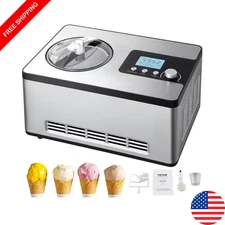 Automatic 2Qt Ice Cream Maker w/ Compressor Frozen Yogurt Sorbet Gelato Machine