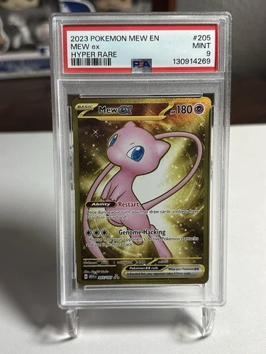 2023 POKEMON MEW EN-151 HYPER RARE #205 MEW EX PSA 9