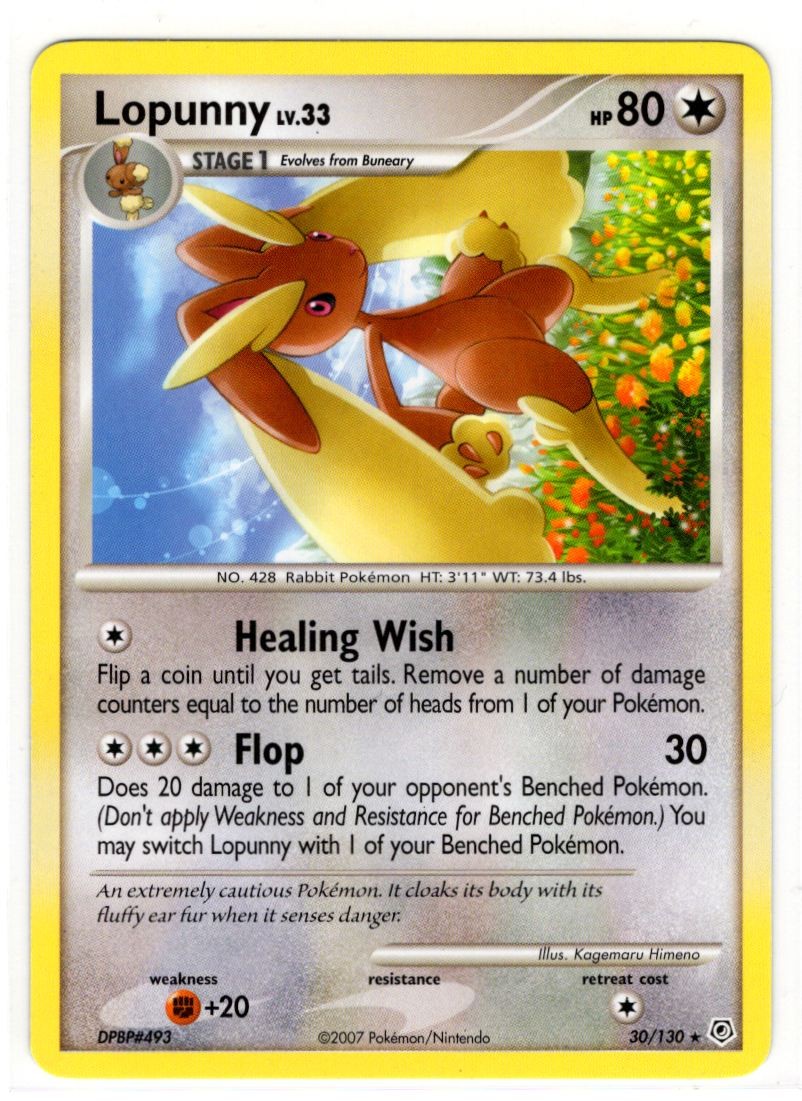 2007 Diamond and Pearl Lopunny Lv. 33 #30
