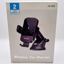 Wireless Car Charger Phone Holder Mount, 15W Fast Charging Auto Clamping