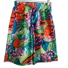 Vintage Jams World Swim Trunks Mens Small floral Fruit Tropical Multicolored