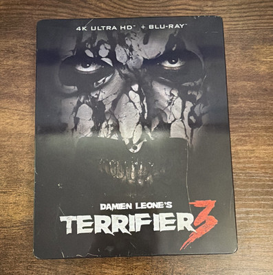 Terrifier 3 (4K Ultra HD + Blu-ray) Steelbook Set *minor scratches on case ONLY*