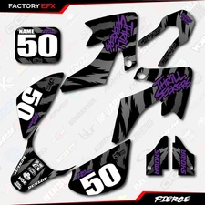 Black & Purple Fierce Racing Graphics Kit fits 04-12 Honda Crf50 CRF 50 Decals