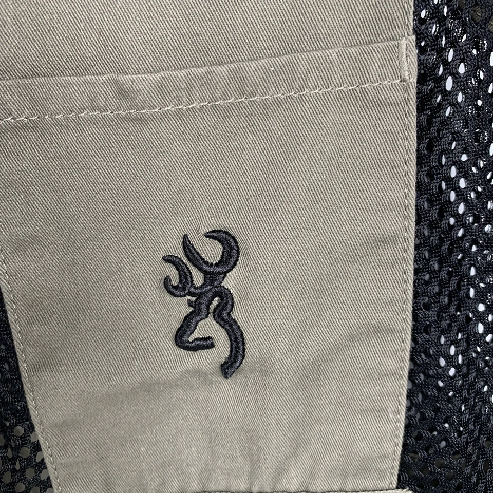 Browning Reactar Meduim Shooting Vest Mesh Recoil Pad Pocket Green & Black - Image 3 of 4