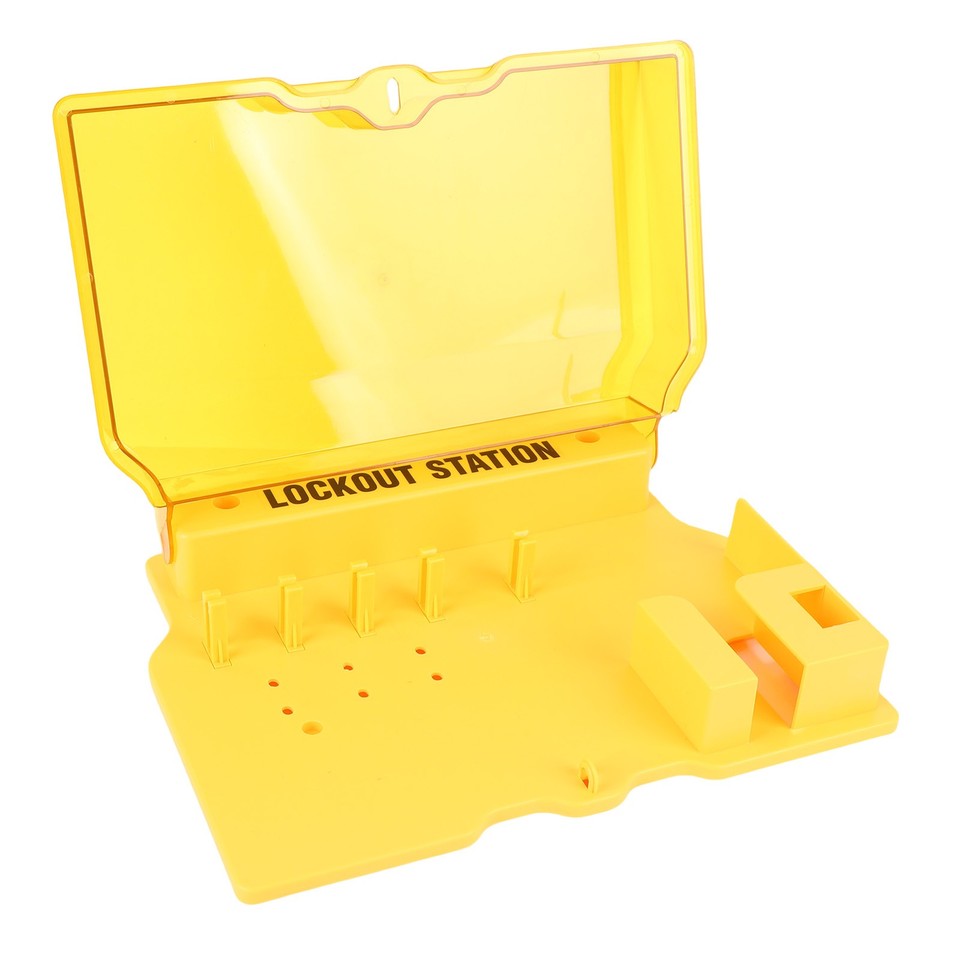 Lockout Tagout Station Kit PC Transparent Cover Wall Mount Industrial ...