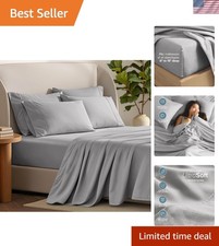 Hotel Luxury Queen Sheet Set, Extra Soft - 6 Piece Set - Deep Pockets - Easy ...