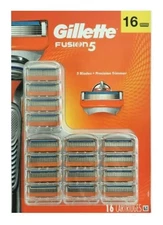 Gillette Fusion5 Razor Blades Fits all Fusion5 Power Razors 16 Cartridges NEW