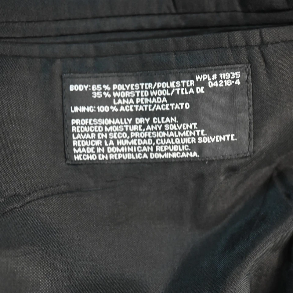 Blazer Traje Chaqueta Abrigo Deportivo De Colección Para Hombres 44R Negro Doble Pecho Para Hombre Foto 4 de 4