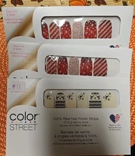 Color Street Nail Polish Strips *Christmas Sets* Brand New And Sealed. Lot Of 3