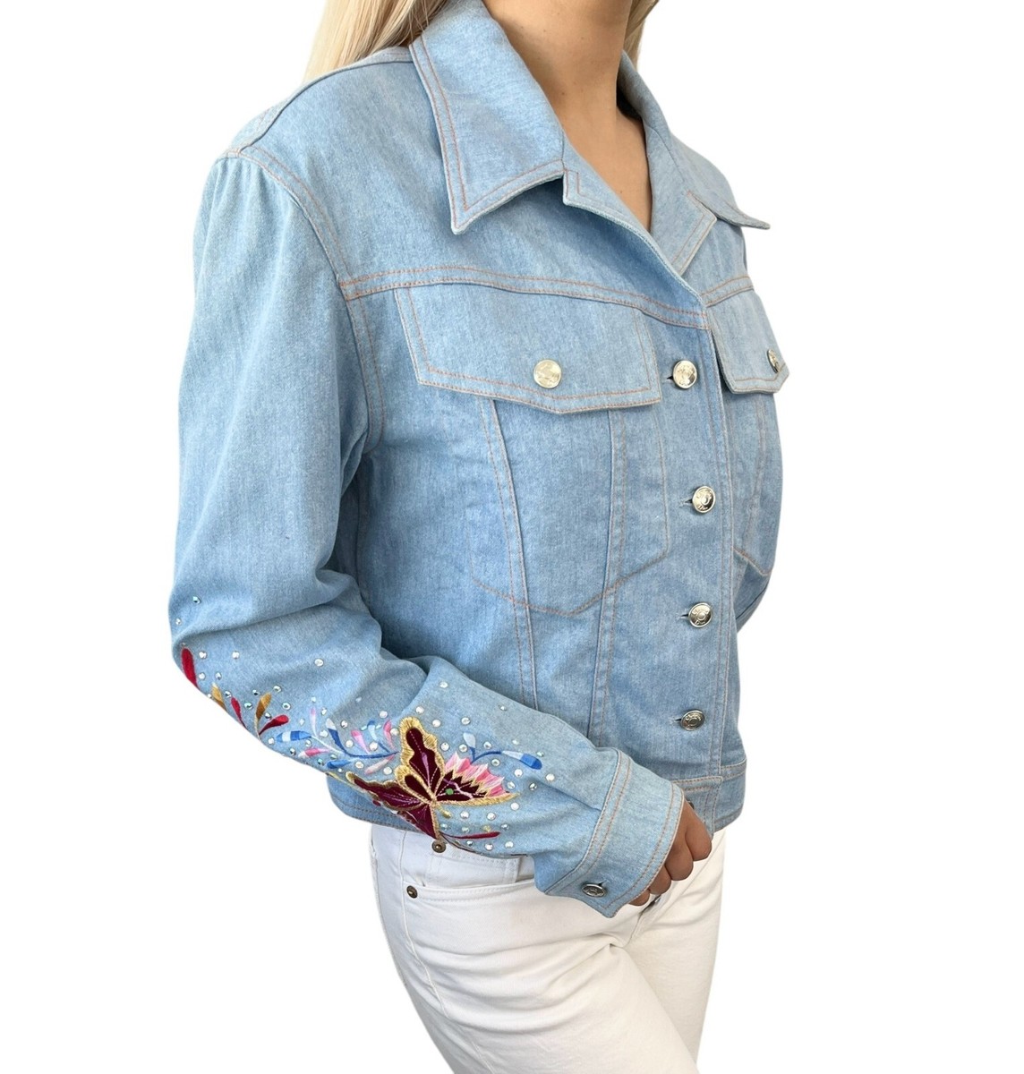 クリスチャンディオール　デニムジャケット Christian Dior Vintage Denim Jacket #38 Embroidery
