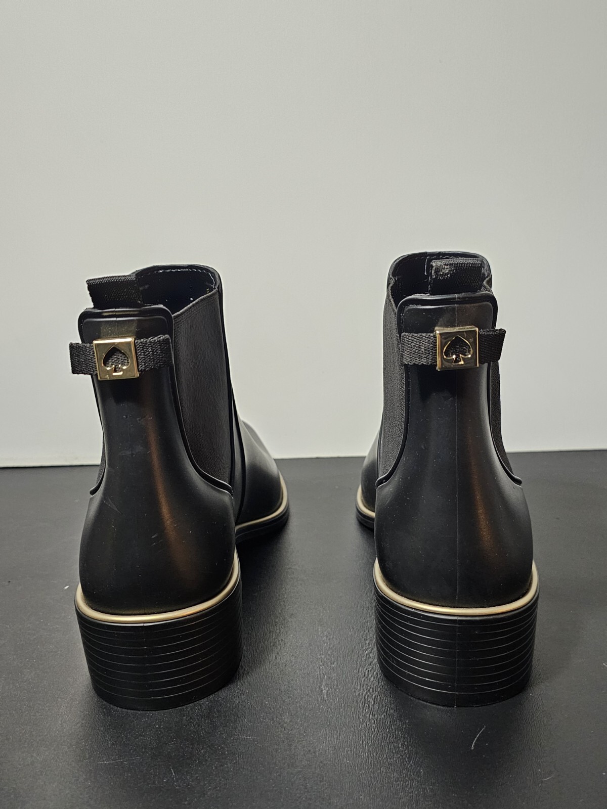 New Kate Spade New YORK Leather Women's Sedgewick Black Rain Boots Size 11 thumbnail 10