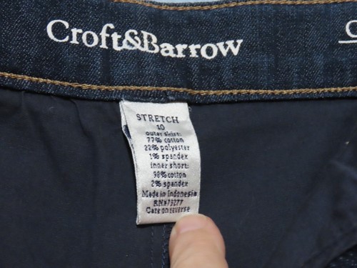 Croft & Barrow Skort Taglia 10 Vestibilità Classica Blu Denim Elasticizzato Tasche - Foto 6 di 8