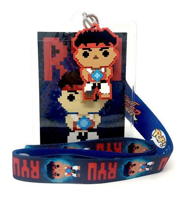 New Funko Pop! DC Comics 8-Bit Ryu Street Fighter Lanyard GameStop Exclusive