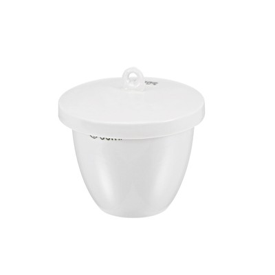 Porcelain Crucible Cup 50ml with Lid for Foundry Melting Casting Refining
