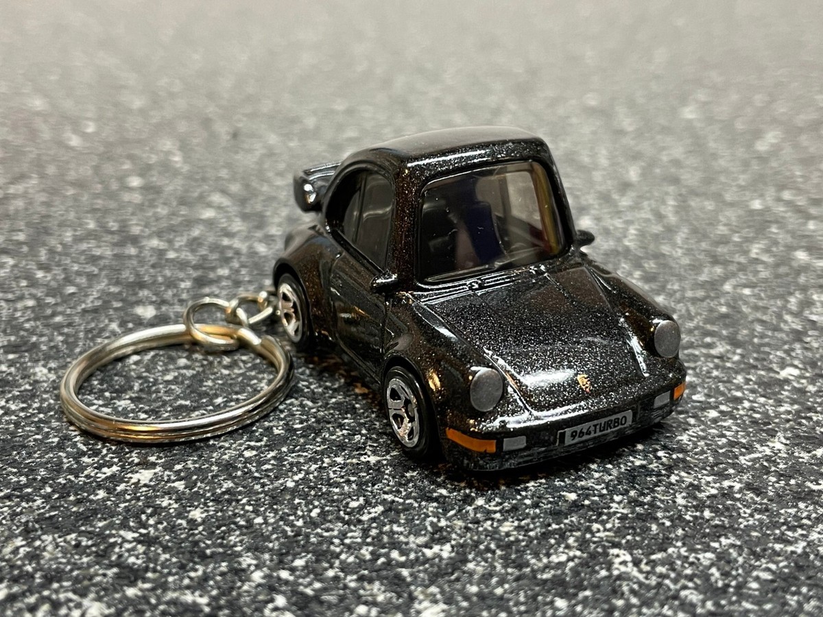 Fits Porsche 911 964 Turbo Black Keychain Hot Wheels Matchbox | eBay