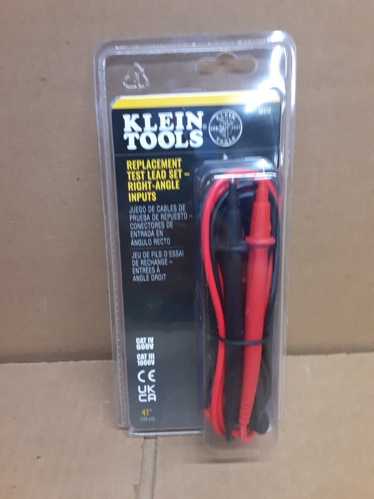 Klein Tools Replacement Test Leads Set - Right Angle Inputs 69410
