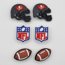NFL Tampa Bay Buccaneers Football Helmet For Shoe Charms Jibbitz - 6 pieces