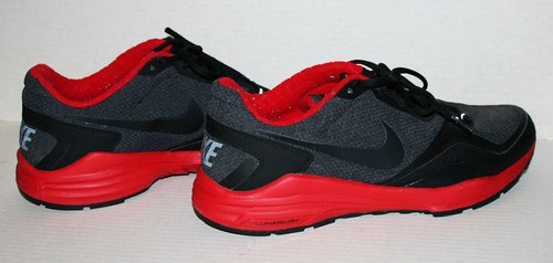 Nike Lunar Edge 12 467972-006 Nero/Rosso Sportivo Scarpe da Corsa Sneakers Uomo 12,5 - Foto 3 di 5