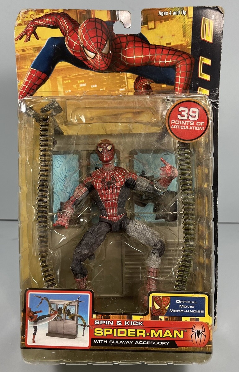 Spider-Man Spin & Kick Spider-Man 2 Movie ToyBiz MOC | eBay