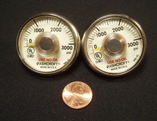 Quantity 2: Ashcroft 0-3000 PSI Pressure Gauges NOS New Old Stock 0/3000 PSI