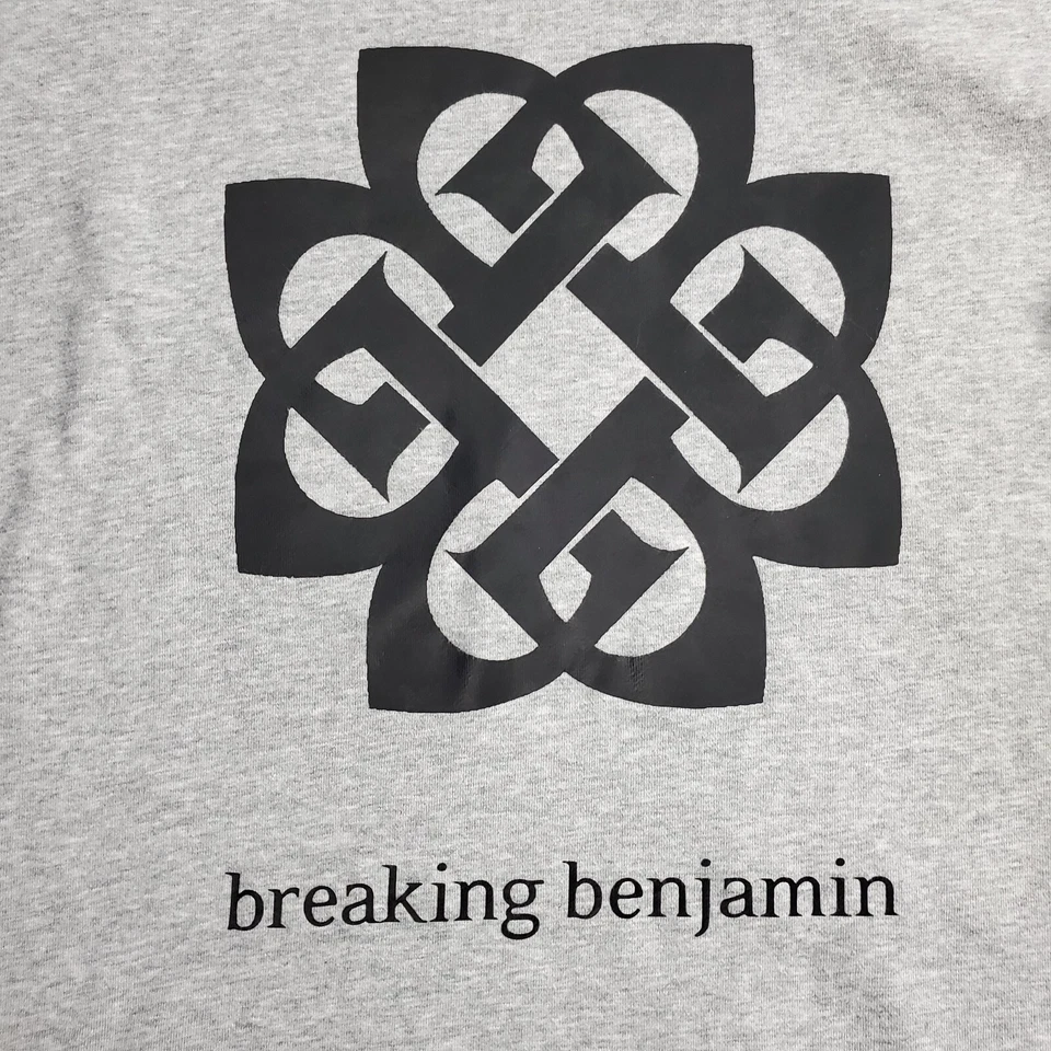 Sudadera Breaking Benjamin para mujer talla XXL gris jaspeado logotipo banda cuello redondo Foto 4 de 4