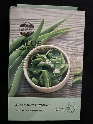 Superlicious Aloe Essential Mask Super Moisturizing 10 Pack Sheet Masks