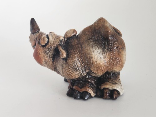 BEASTIES of the Kingdom Rhino figurine by John Raya ceramic 1989 EUC - Bild 5 von 10