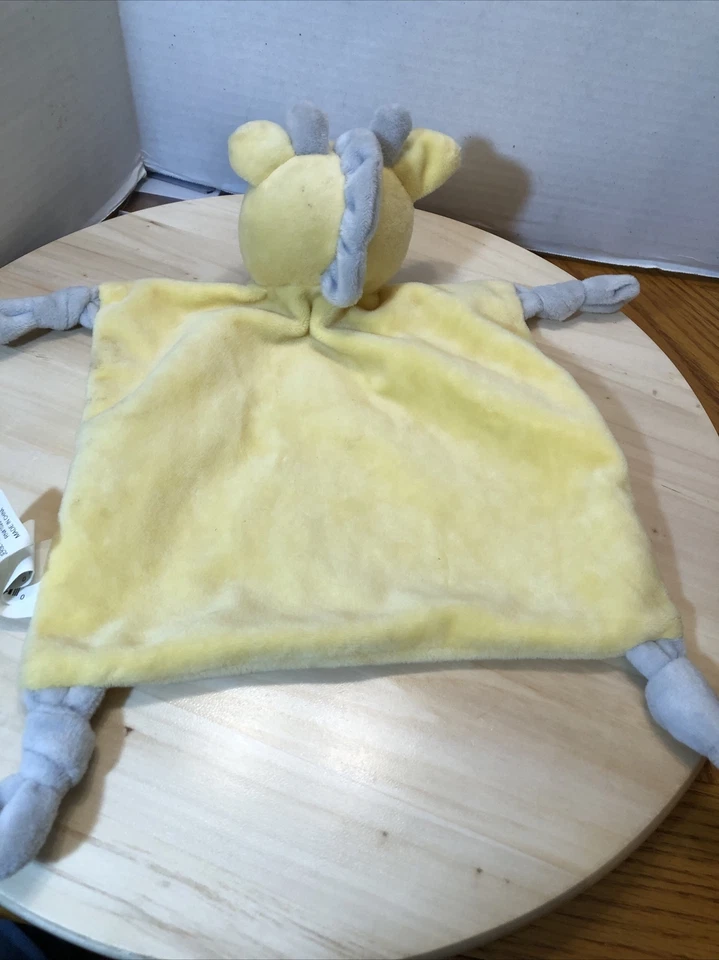 Dan Dee Amarillo Gris Jirafa Manta de Seguridad Bebé Lovey Peluche Sonajero Juguete Anudado Foto 4 de 4