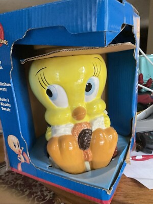 Vintage Tweety Bird Cookie Jar Canister Looney Tunes Warner