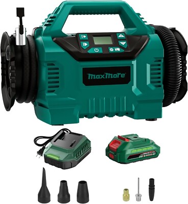 Cordless Tire Inflator 160PSI W/Battery Fast Charger Digital Gauge Auto Shut Off