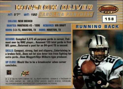 1996 Bowman's Best Football  *COMPLETE YOUR SET*  Pick From List - Picture 314 of 356