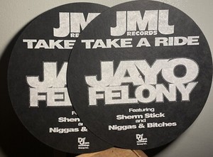 Jayo Felony Rare Hip Hop Turntable D.J.  Slipmats Pair  Niggas And Bitches NEW