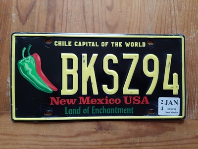 1 x Original USA Nummernschild aus NEW MEXICO - LAND OF ENCHANTMENT*TOP*TOP*TOP
