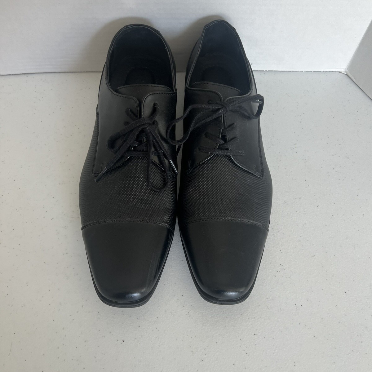 Calvin Klein dress shoes men’s size 11 Bram Diamond Leather shoe with box Calvin Klein Mens Oxford Shoe 34F4280 Size 10.5M Black Bram  main image 4