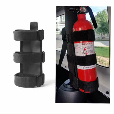 HOOKE ROAD Fire Extinguisher Holder Adjustable Mount Strap For Jeep Wrangler TJ JK JL 97-25