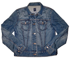 GAP Blue Wash Aged Denim Classic Jean Jacket MEDIUM