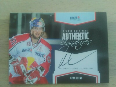 EBEL 2012/13 Authentic Signatures Ryan Glenn Playercards Red Bull Salzburg