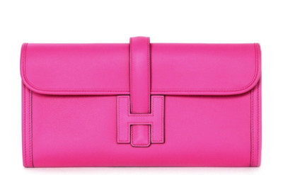 Hermes Magnolia Pink Swift Leather Jige Elan 29 H Clutch Bag | eBay
