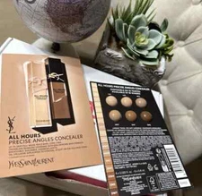 2 YSL Yves Saint Laurent ALL HOURS CONCEALER All Angles 6-Shade Sample Card L1B