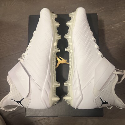 NEW Nike Jordan Alpha Menace Pro 2 Mid White Cleats (CV1676-103) Mens Sz 11