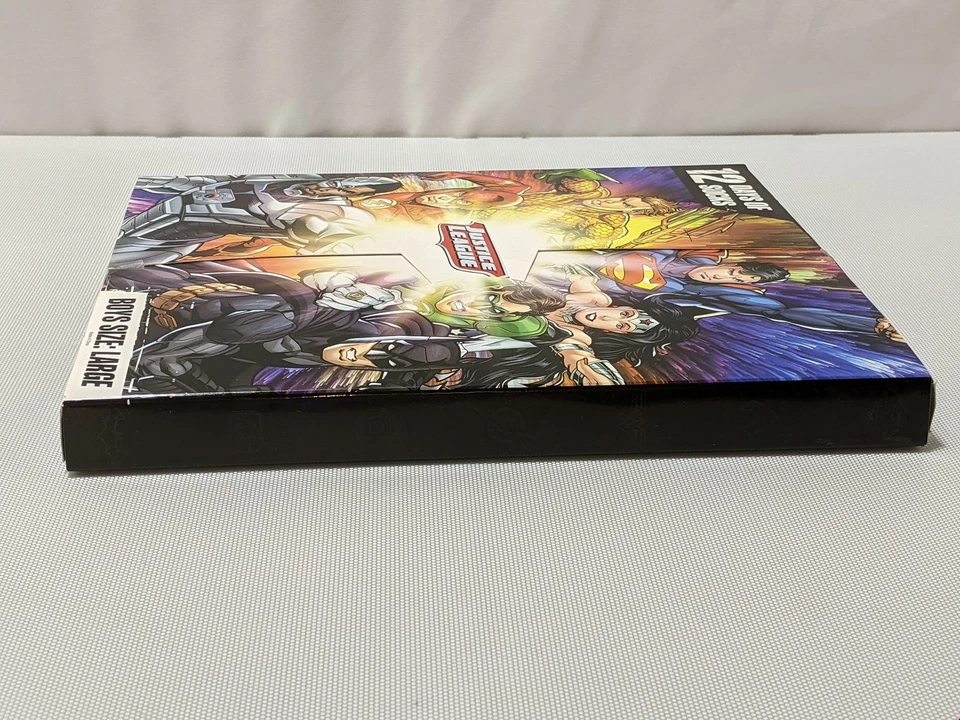 Calcetines Liga de la Justicia Niños Grandes 12 Pares Adviento Superman Batman Caja Nuevos 1169 Foto 4 de 4